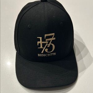 Bench775 Black Cap with Gold Logo
